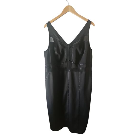 Torrid sz 2 Scuba Bodycon Dress black midi sz 2X - Picture 6 of 10